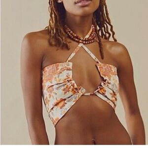 NWOT Free People Summer convertible tie halter bandeau bra crop top Intimately S